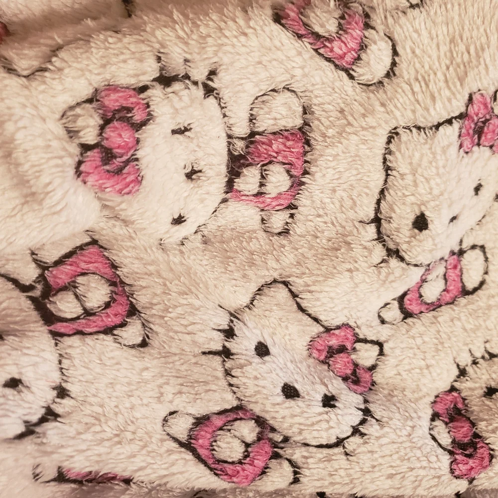 Hello Kitty Fleece Pajama Pants in White and Pink - Picture 4 of 4